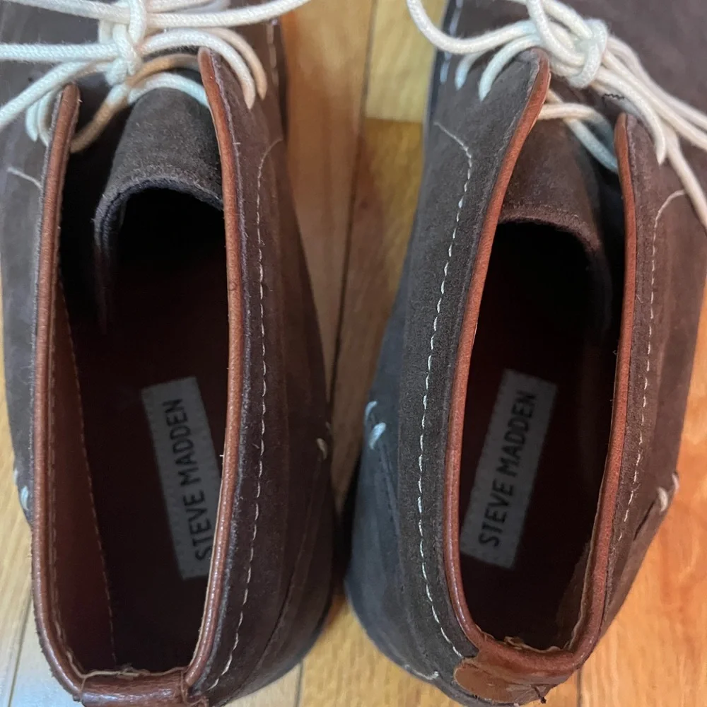 Steve Madden Mens Durvish Chukka Boot Dark Brown Suede‎ Size 9 EUC